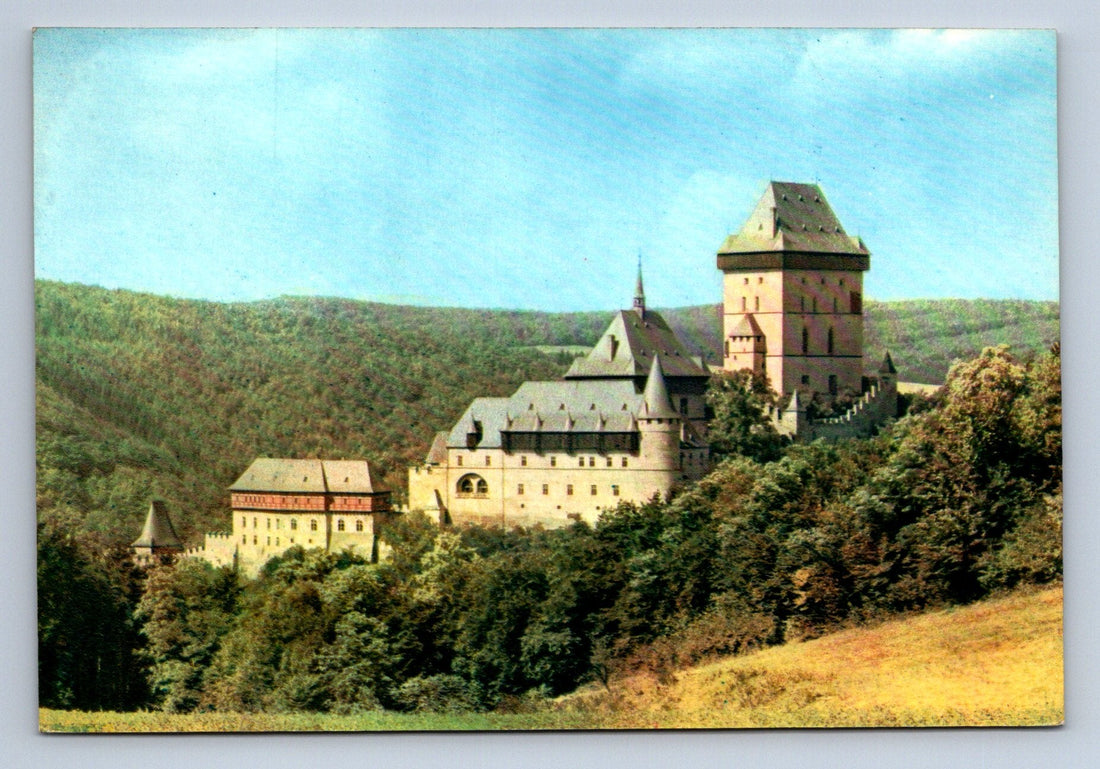 👑 Stara pohlednice hrad Karlštejn Karla IV.