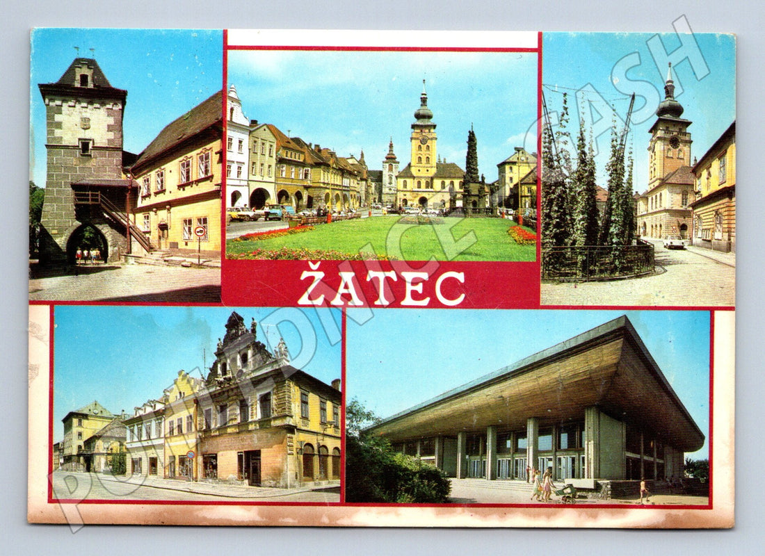 🌿 Stara pohlednice Žatec chmel