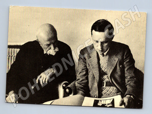 ✍️ Stara pohlednice Masaryk a Karel Čapek Bystrička