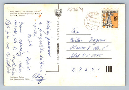 Postcard KARLŠTEJN CASTLE (X23691)