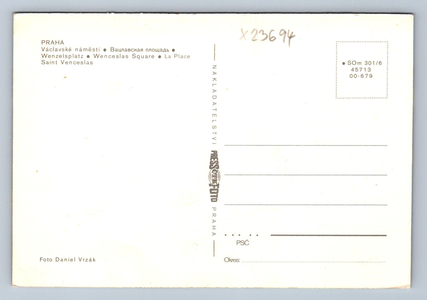 Postcard PRAGUE - WENCESLAWS SQUARE (X23694)