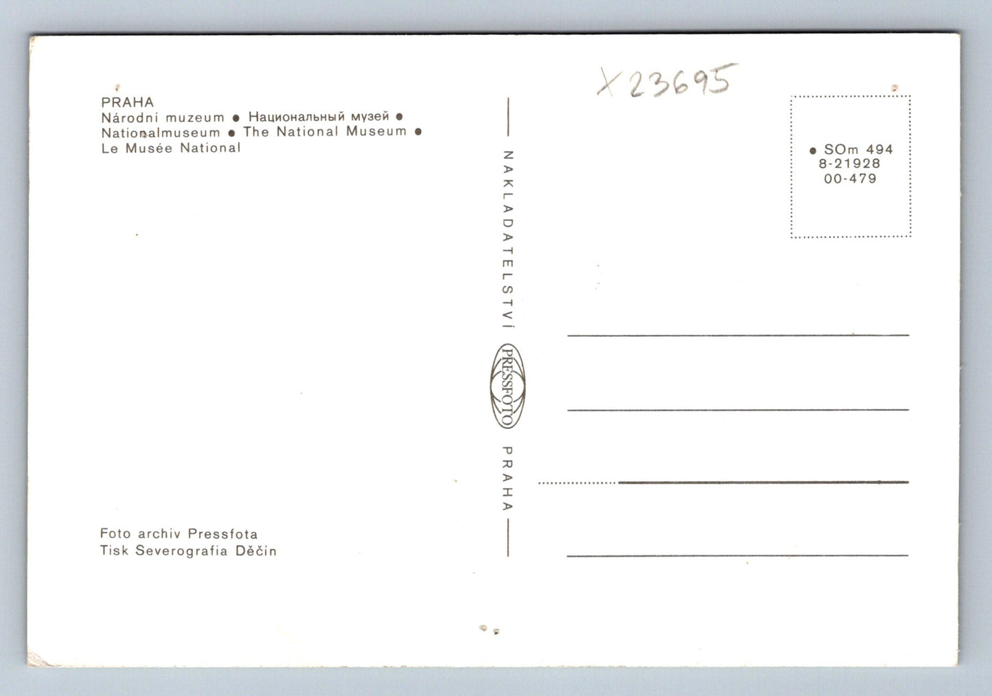 Postcard PRAGUE - NATIONAL MUSEUM (X23695)