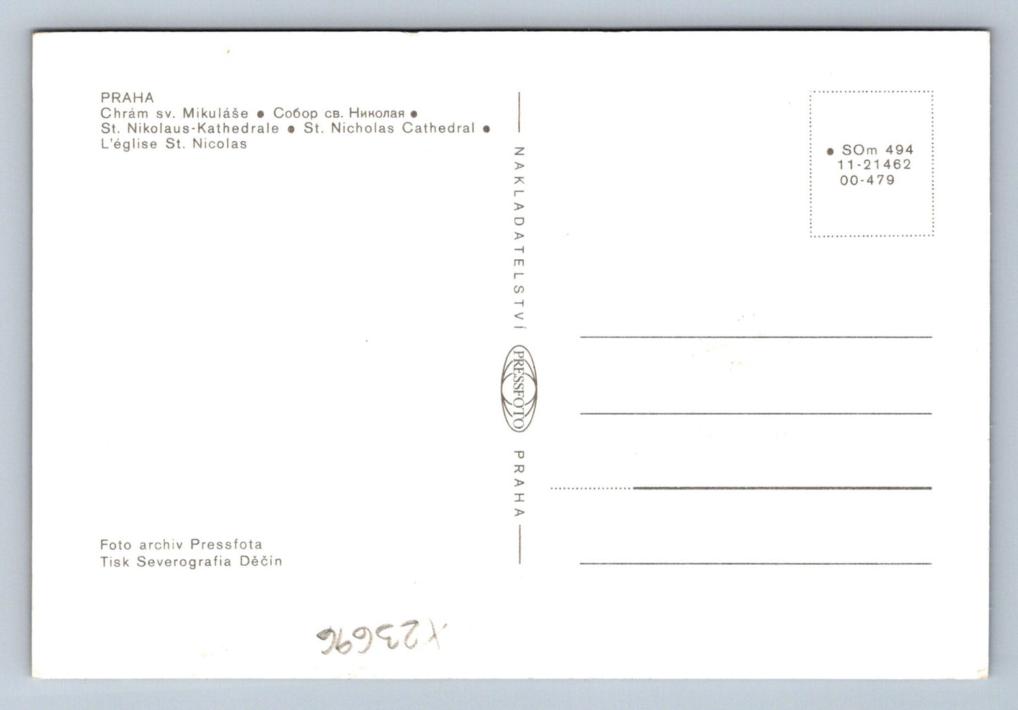 Postcard PRAGUE - CHURCH OF ST. NICHOLAS (X23696)