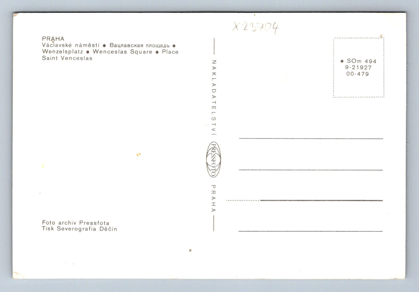 Postcard PRAGUE - WENCELAS SQUARE (X23704)