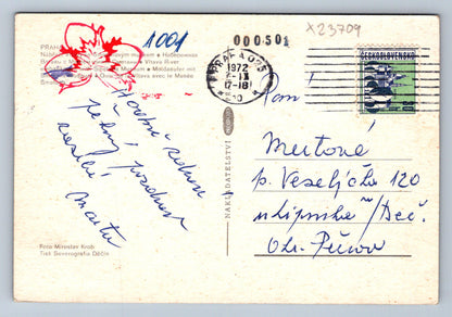 Postcard PRAGUE - VLTAVA RIVER EMBANKMENT WITH THE SMETANA MUSEUM (X23709)