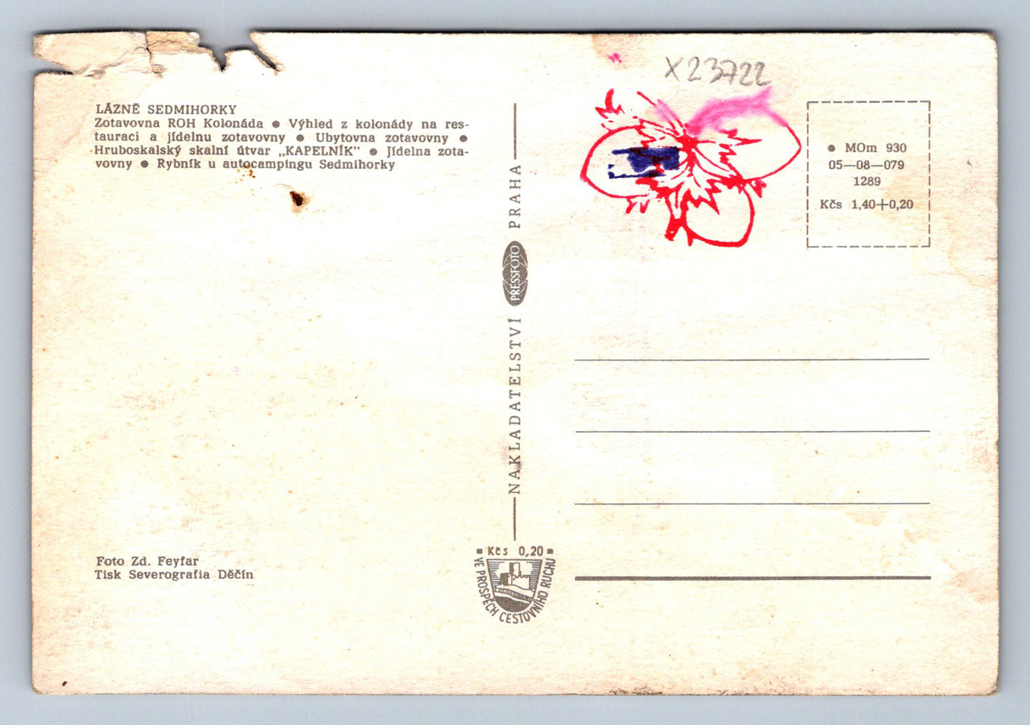 Postcard LÁZNĚ SEDMIHORKY (X23722)