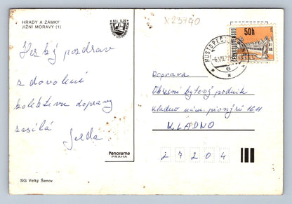 Postcard CASTLES AND CHATEAUS OF SOUTH MORAVIA (X23740)