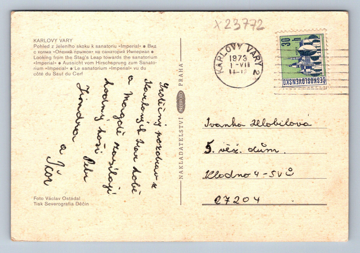 Postcard KARLOVY VARY (X23772)