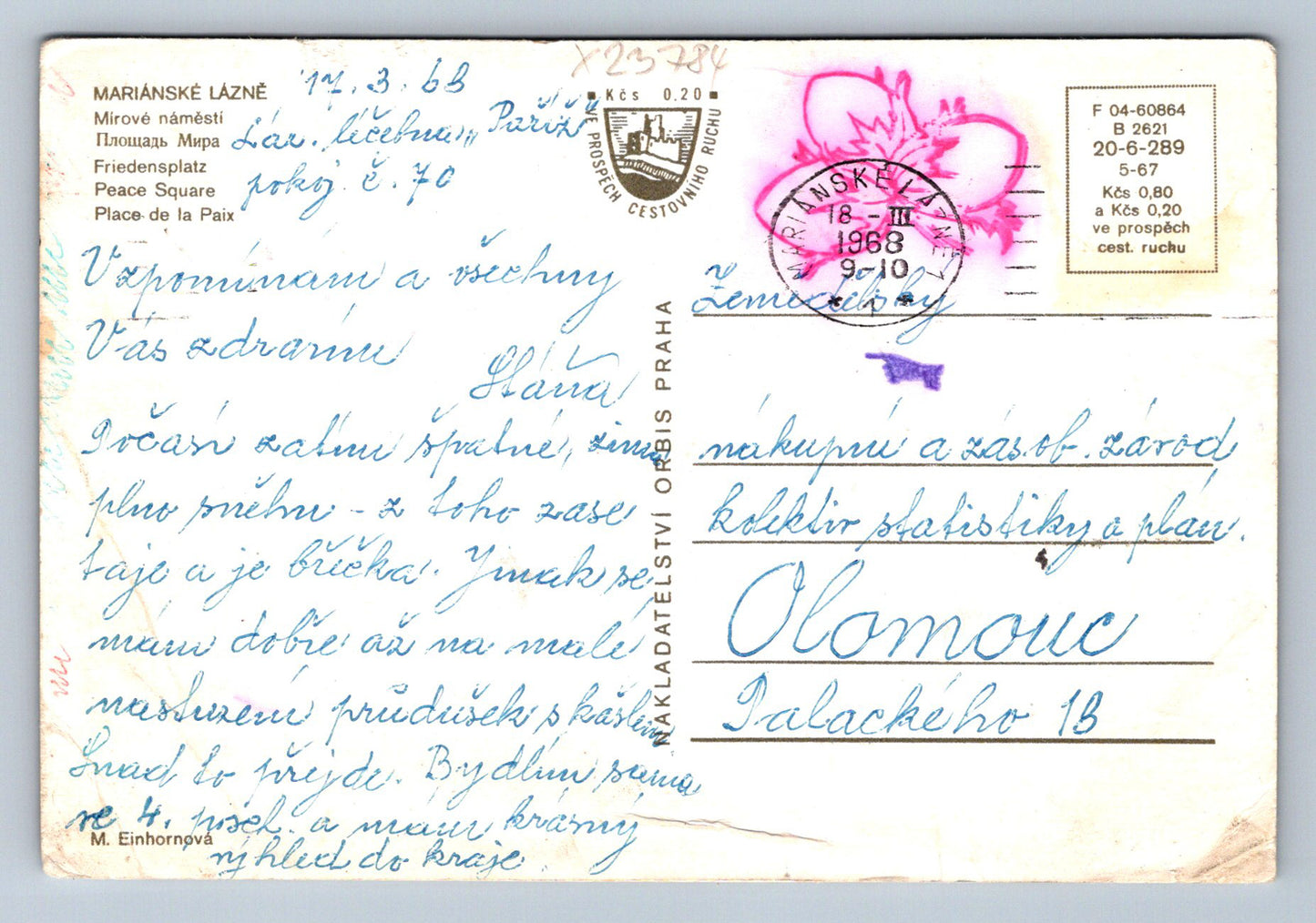 Postcard MARIANSKÉ LÁZNĚ (X23784)