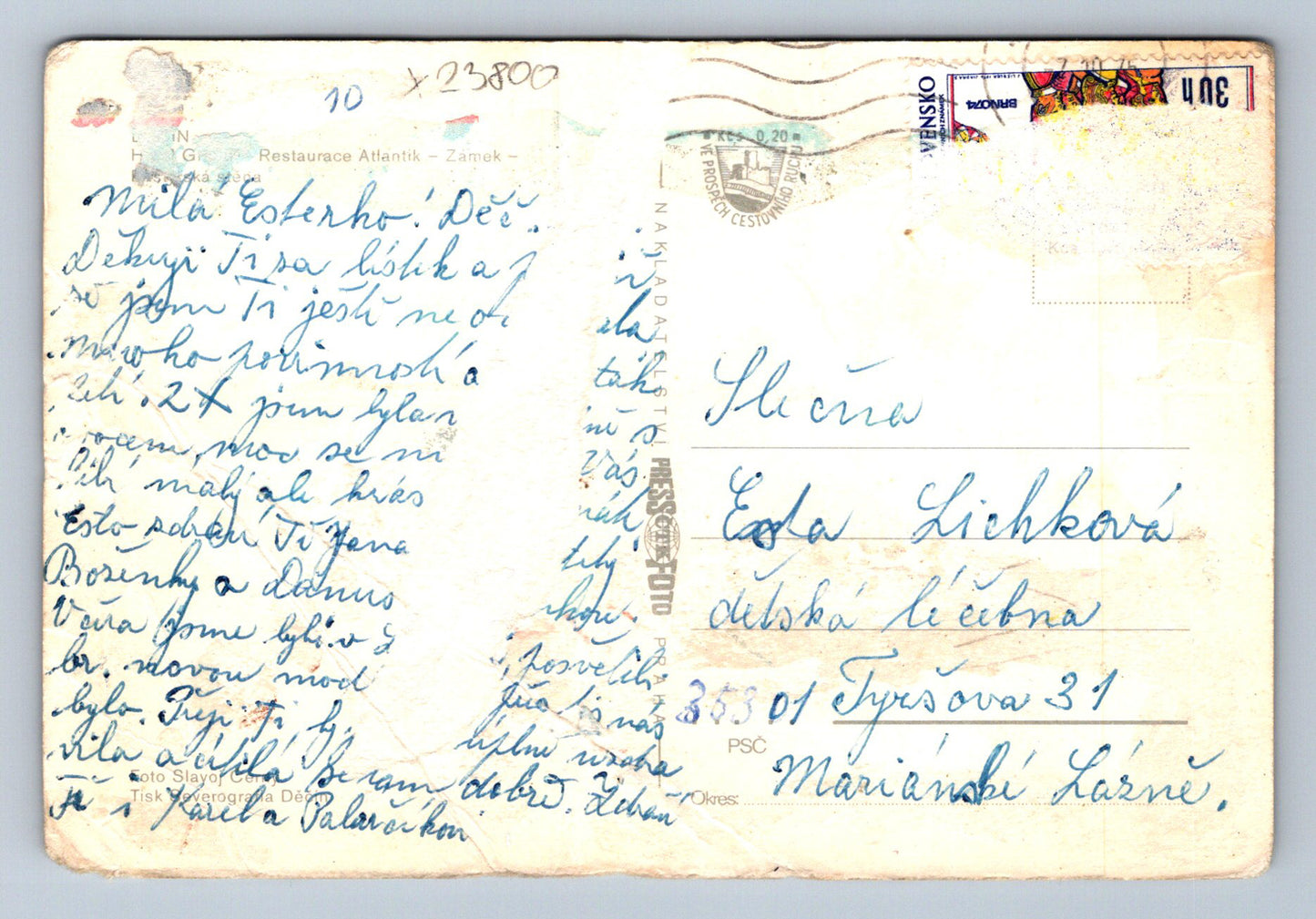 Postcard DECIN (X23800)