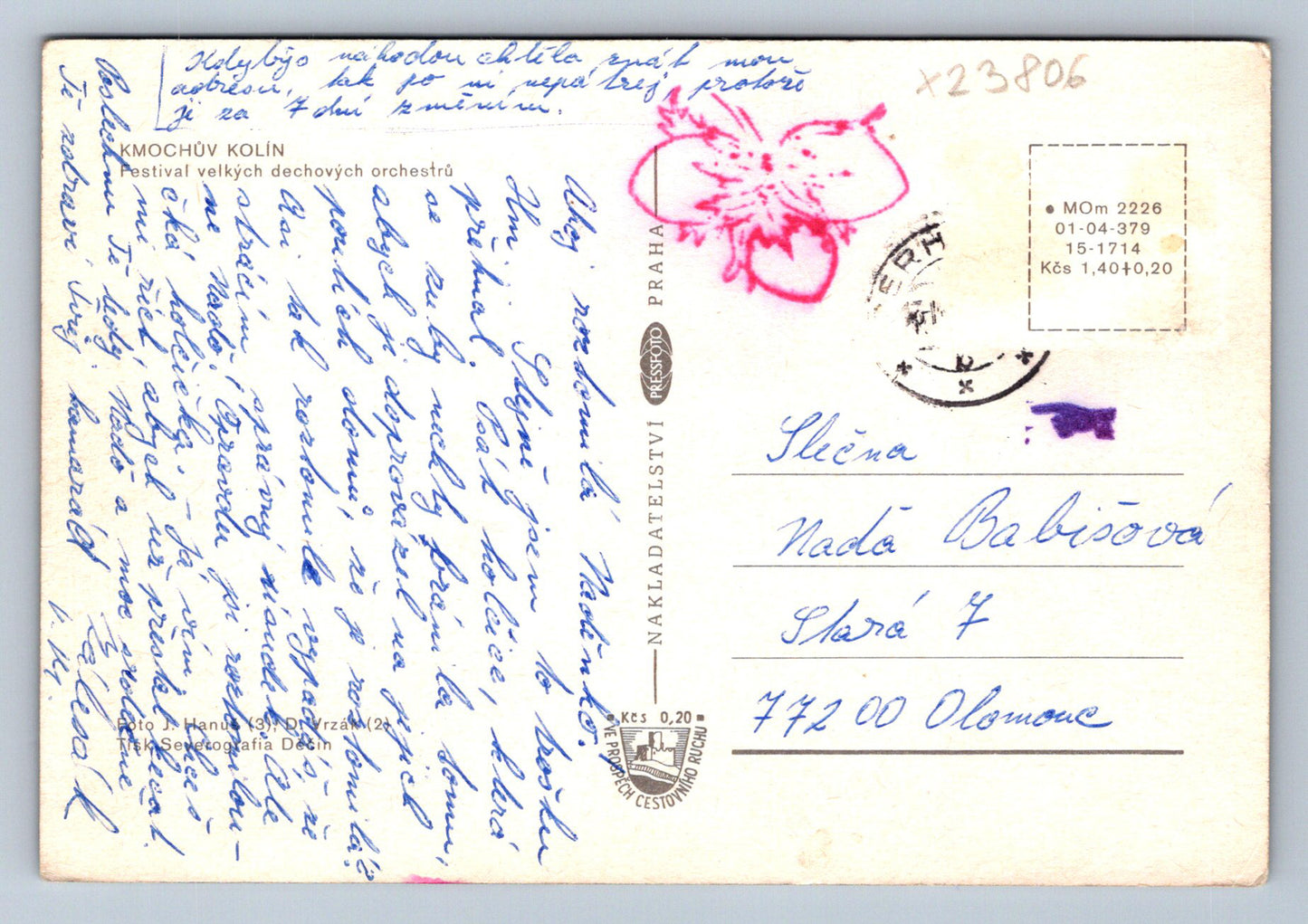 Postcard KMOCHŮV KOLIN (X23806)