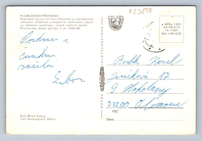 Postcard PLUMLOV DAM (X23808)