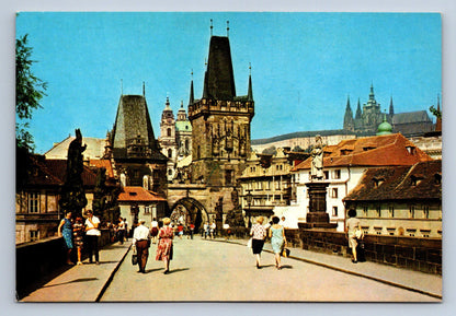 Postcard PRAGUE HRADČANY WITH CHARLES BRIDGE (X23842)