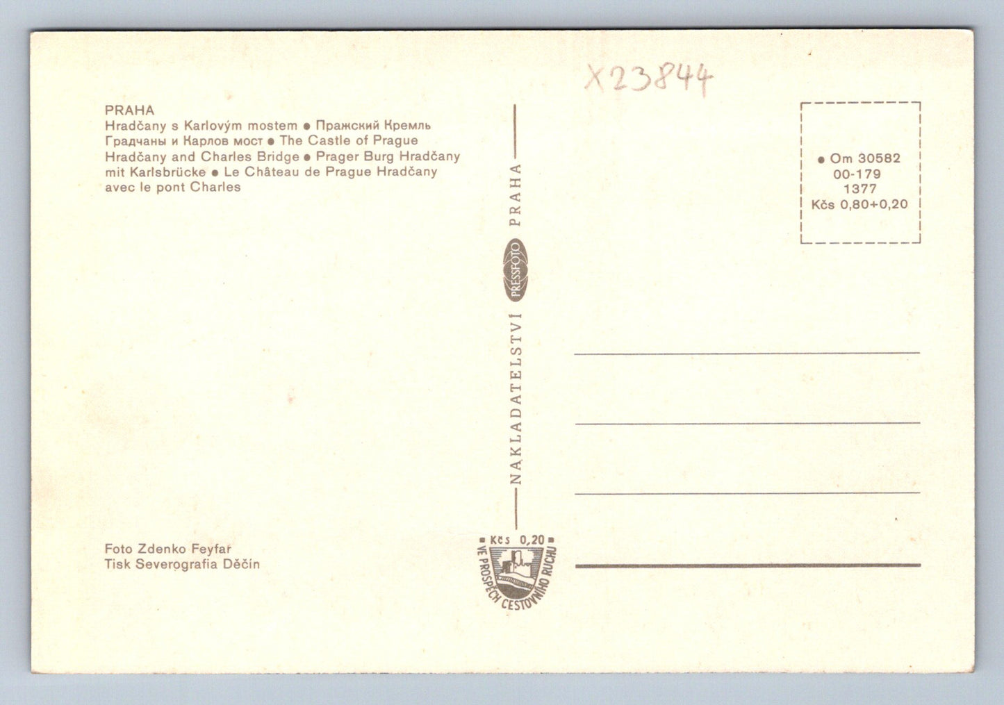 Pohlednice PRAHA HRADČANY S KARLOVÝM MOSTEM (X23844)