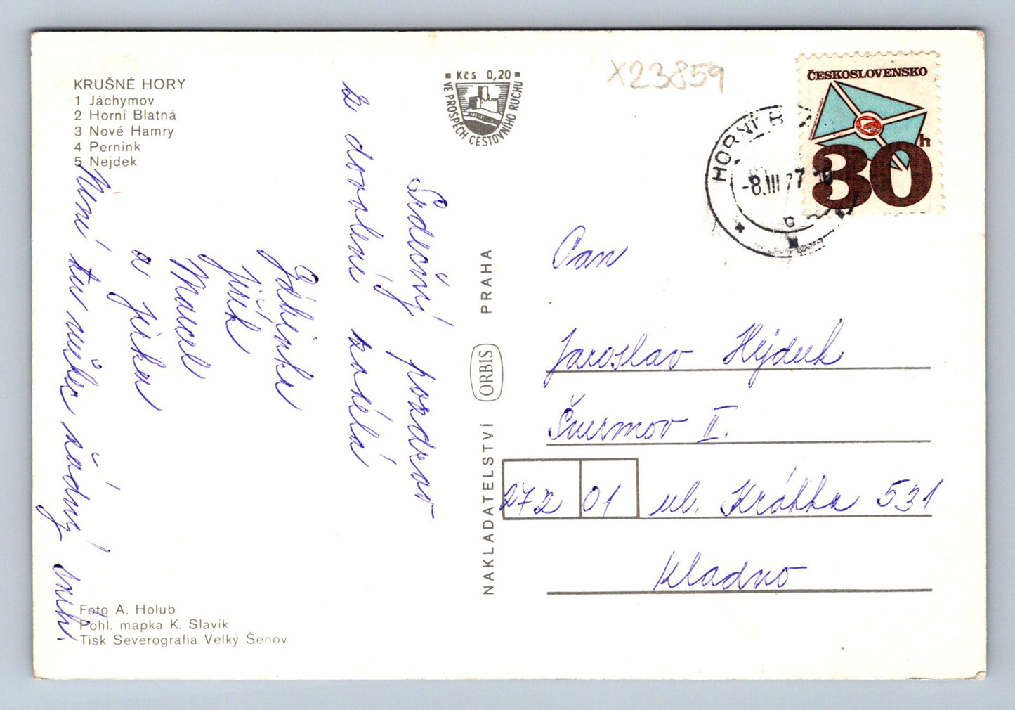 Pohlednice KRUŠNÉ HORY (X23859)