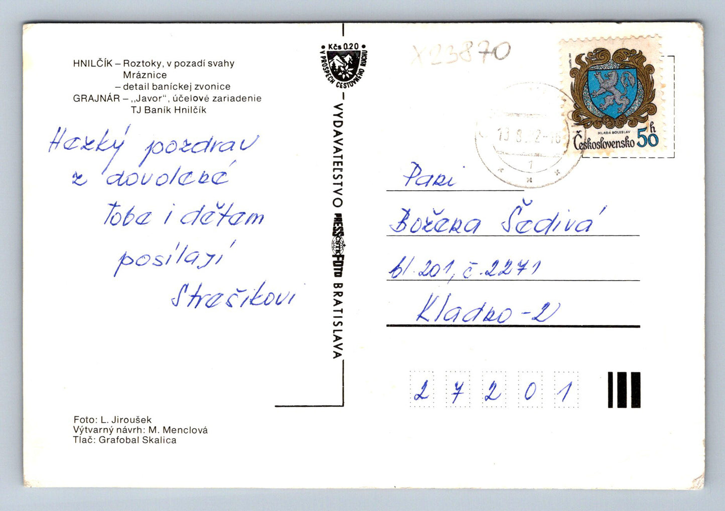 Pohlednice HNILČÍK (X23870)