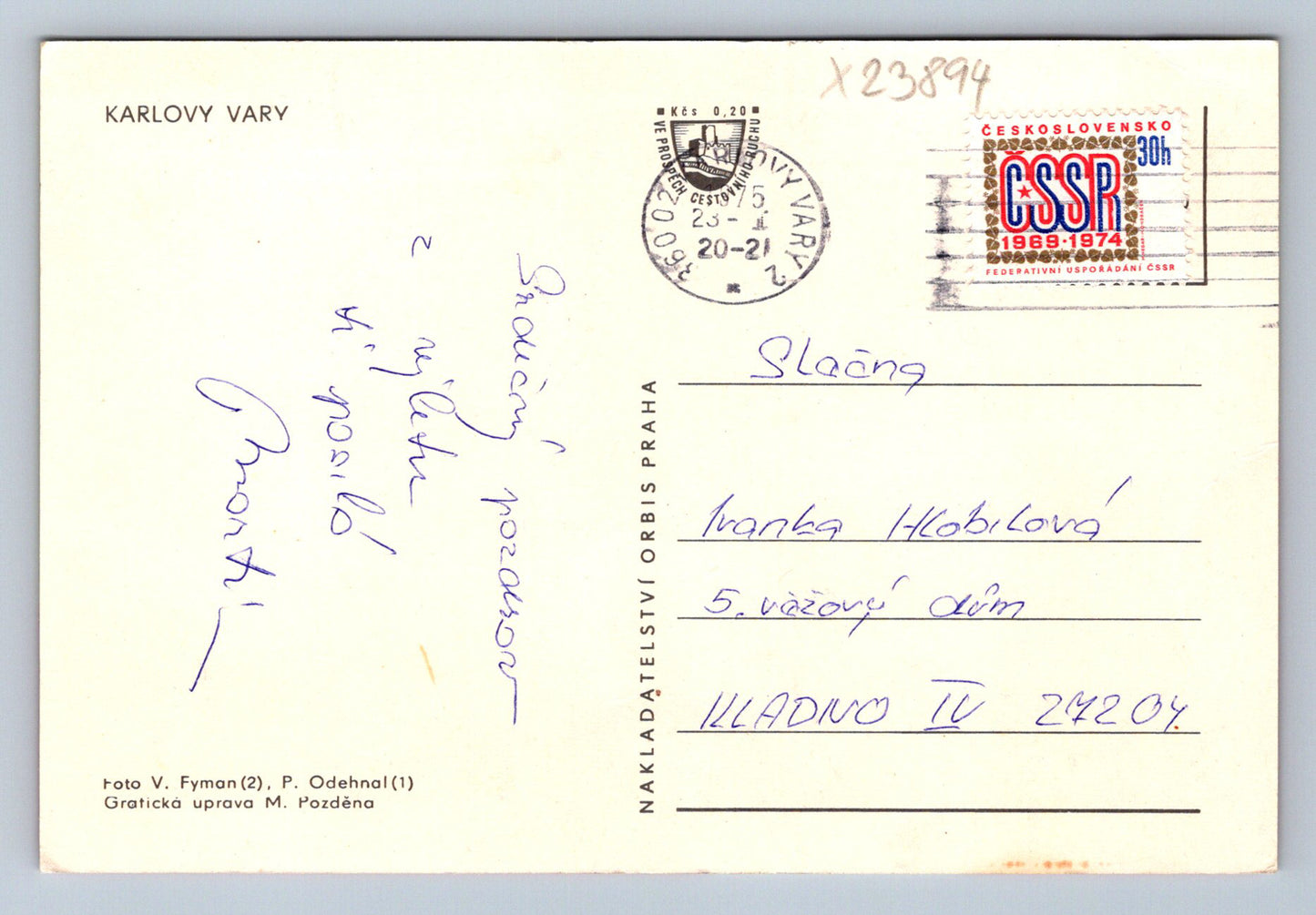 Pohlednice KARLOVY VARY (X23894)