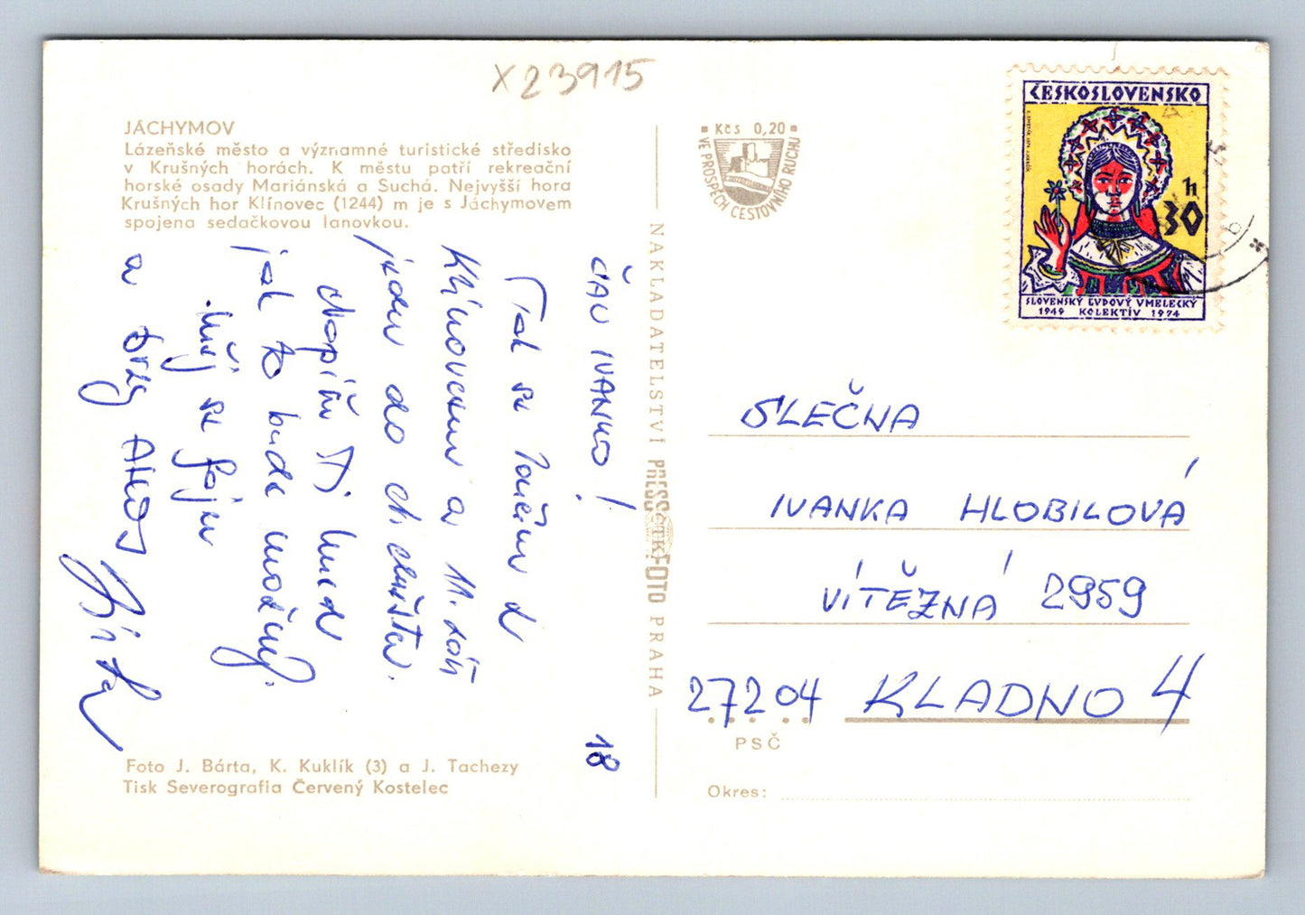 Pohlednice JÁCHYMOV (X23915)