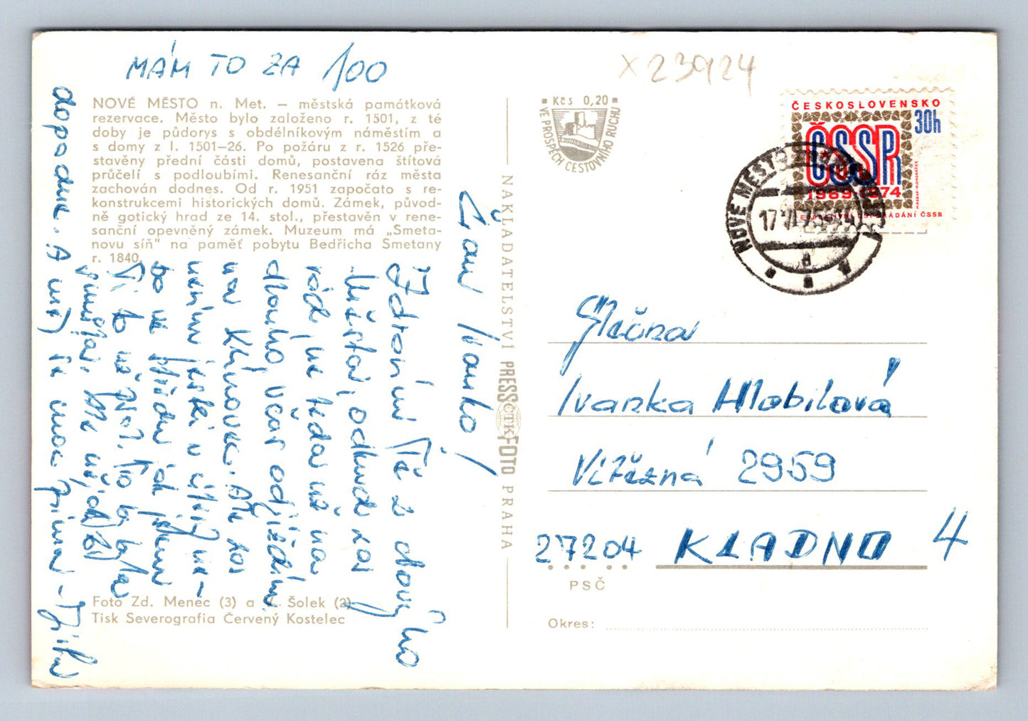 Postcard NEW TOWN OVER METUJI (X23924)