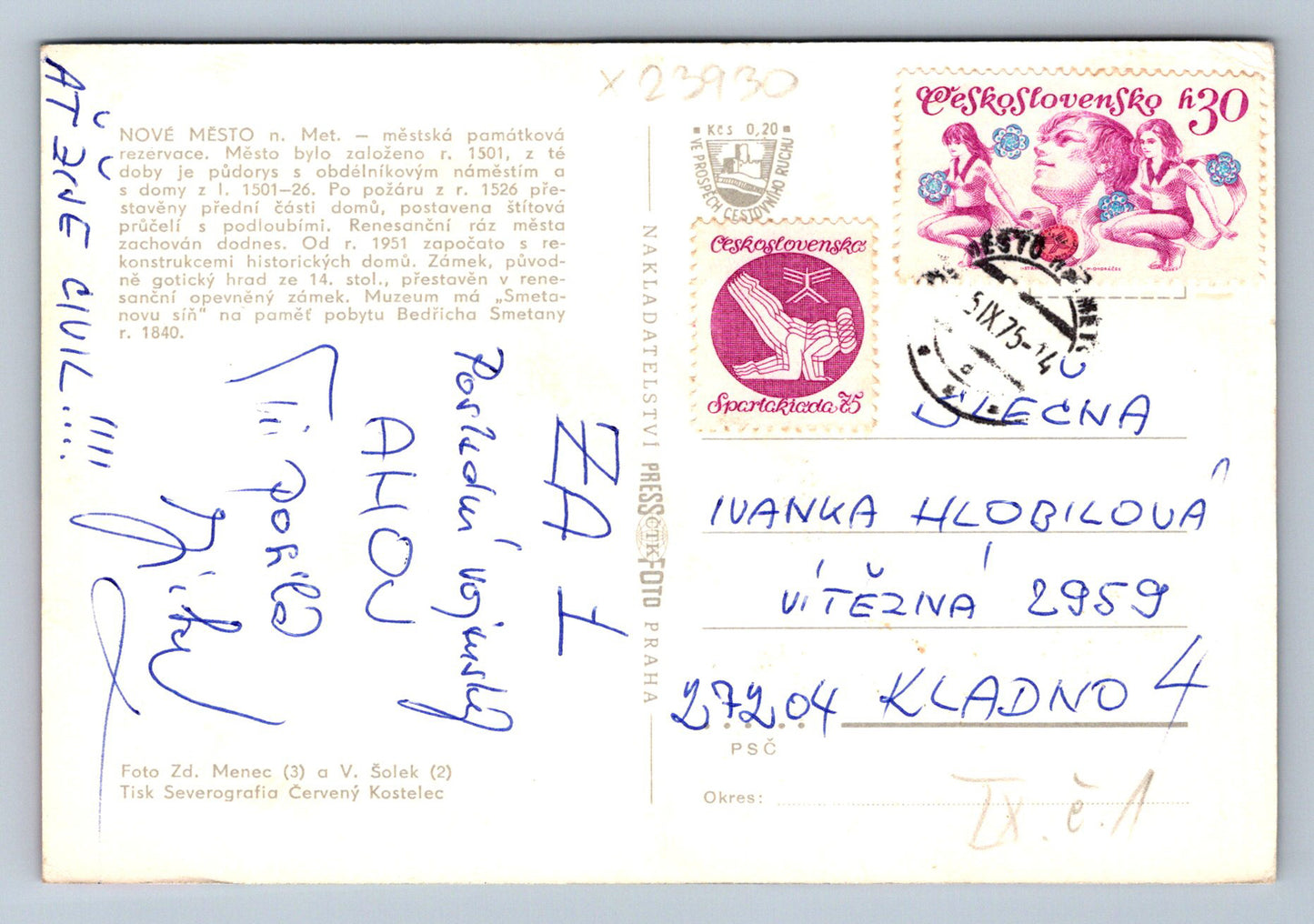 Postcard NEW TOWN OVER METUJI (X23930)