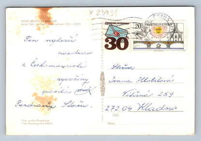 Postcard NEW TOWN IN MORAVIA (X23931)