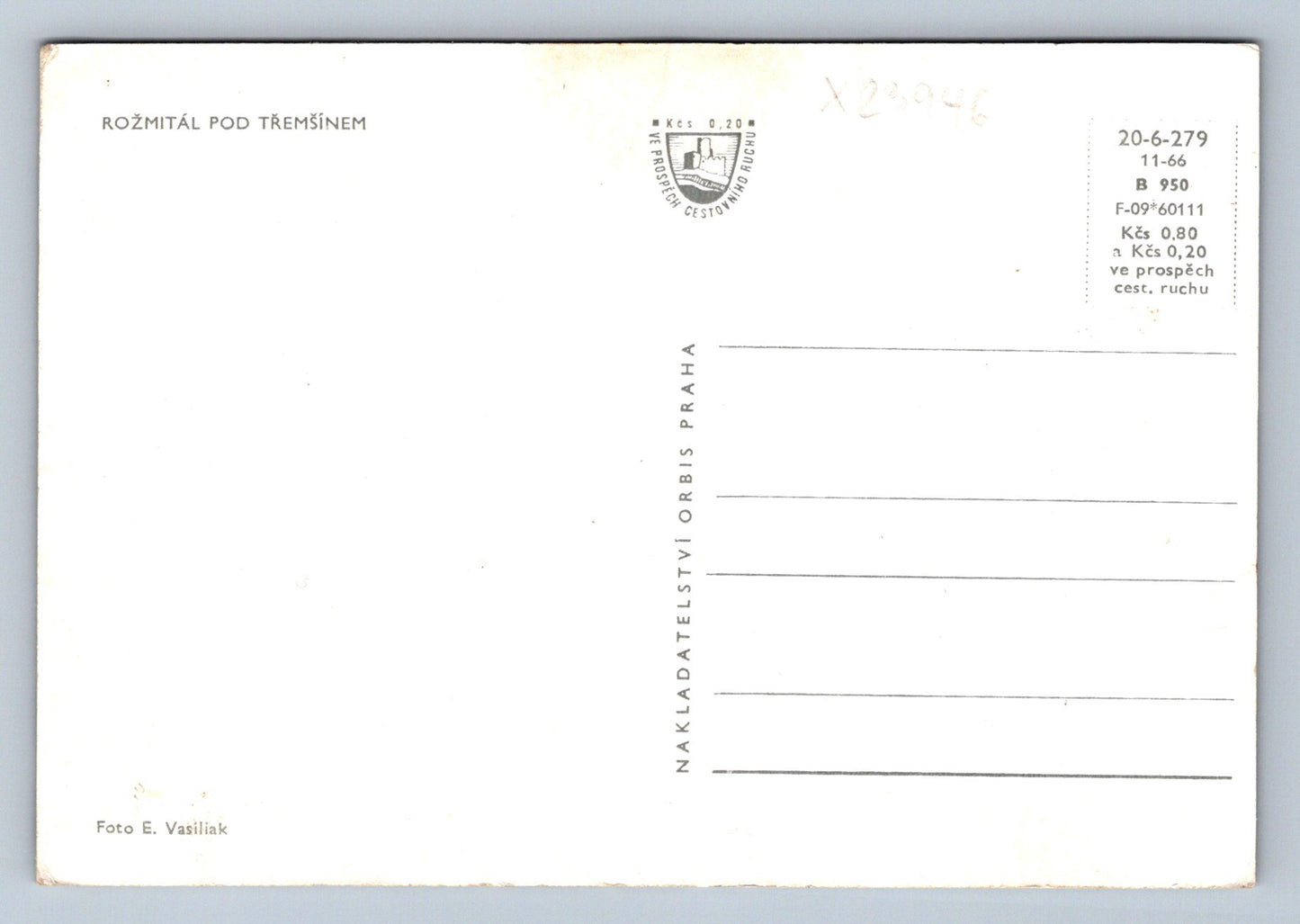 Postcard ROŽMITÁL POD TŘEMŠÍNEM (X23946)