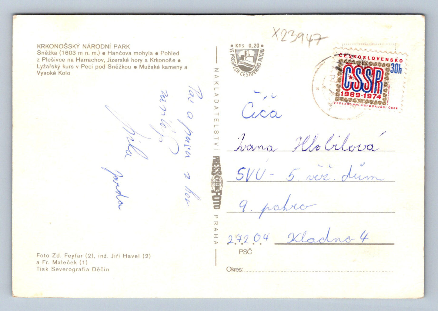 Postcard KRKONOSE (X23948)