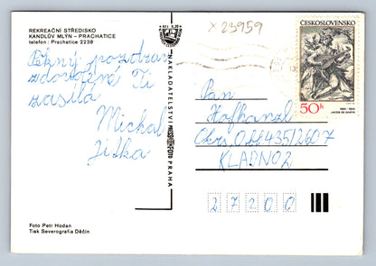 Pohlednice REKREAČNÍ STŘEDISKO KANDLŮV MLÝN - PRACHATICE (X23959)