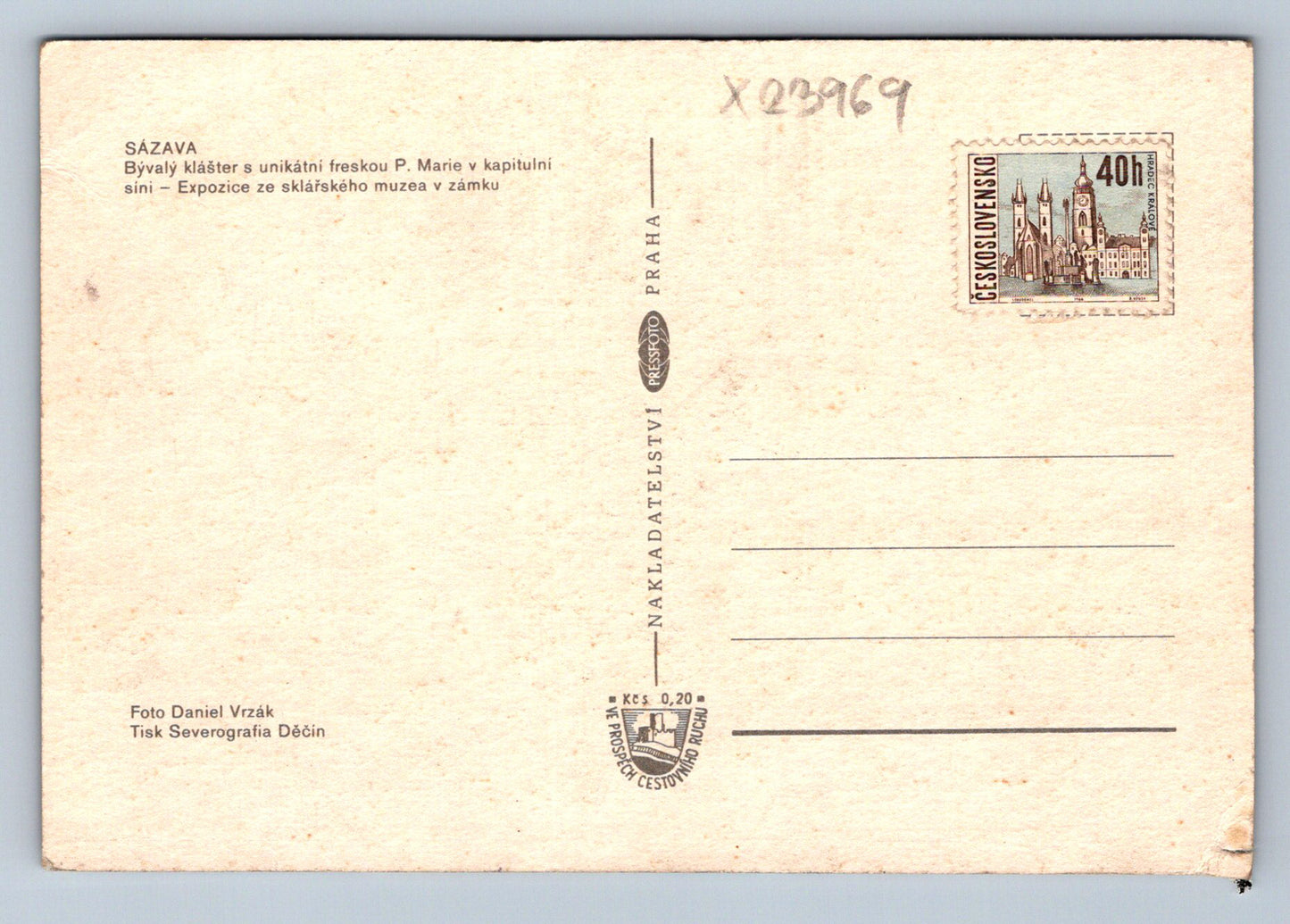 Pohlednice SÁZAVA (X23969)