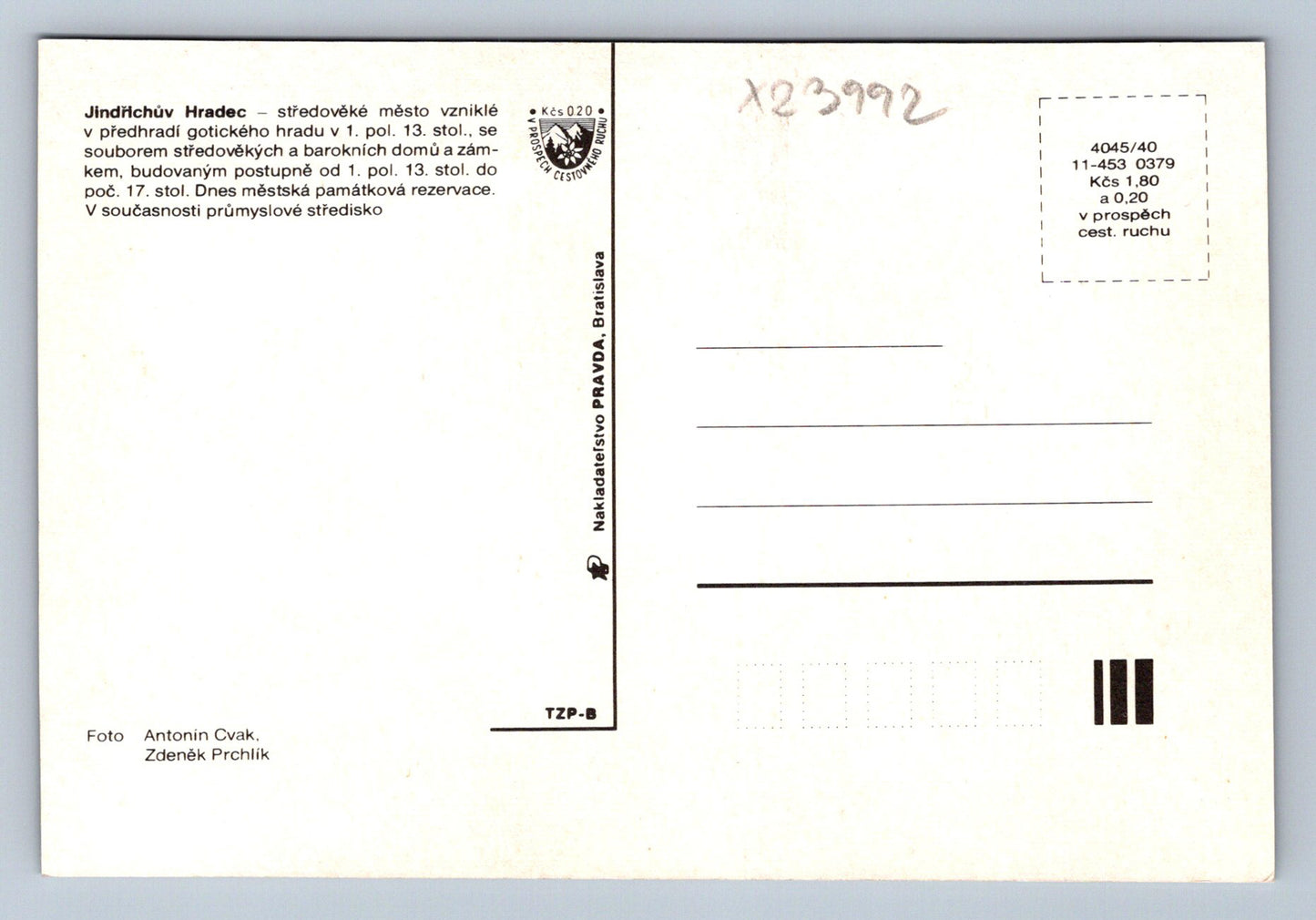 Pohlednice JINDŘICHŮV HRADEC (X23992)