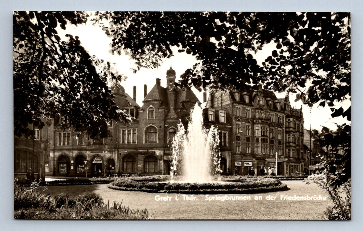 Pohlednice Greizi, Thür. Springbrunnen an der Friedenbrücke (JN1679)