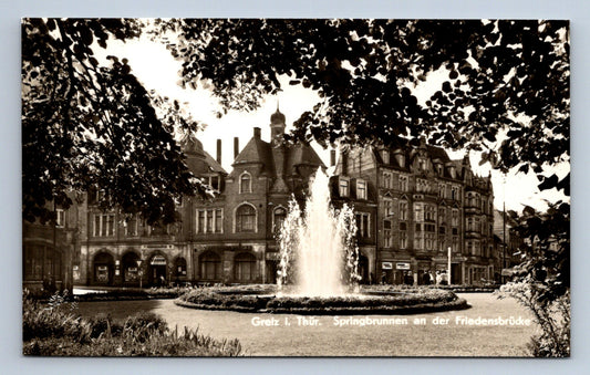 Pohlednice Greizi, Thür. Springbrunnen an der Friedenbrücke (JN1679)