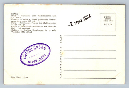 Pohlednice Praha Hrad renesanční okna Vladislavského sálu (JN1807)