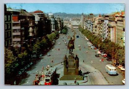 Pohlednice Praha Václavské námětí foto Kusák (JN1824)