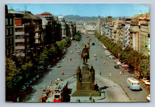 Pohlednice Praha Václavské námětí foto Kusák (JN1824)