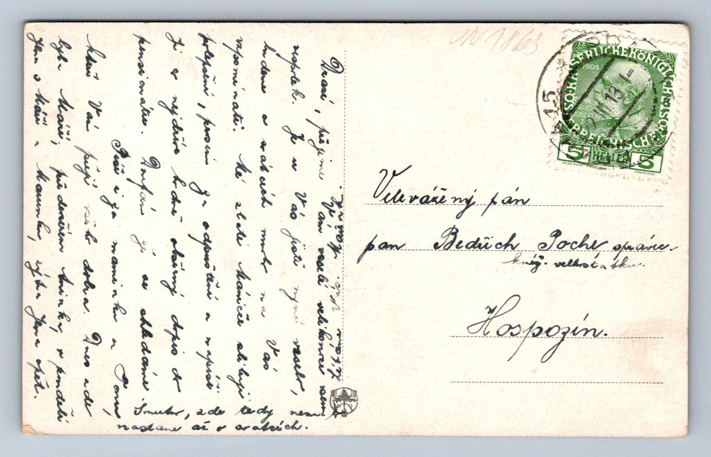Pohlednice Veselé Velikonoce! Kramlík Dáma v růžových šatech (JN1863)