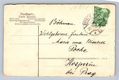 Pohlednice Meran Troler Volkstrachten IV. Verlag vn Ernst Schmid, Inns