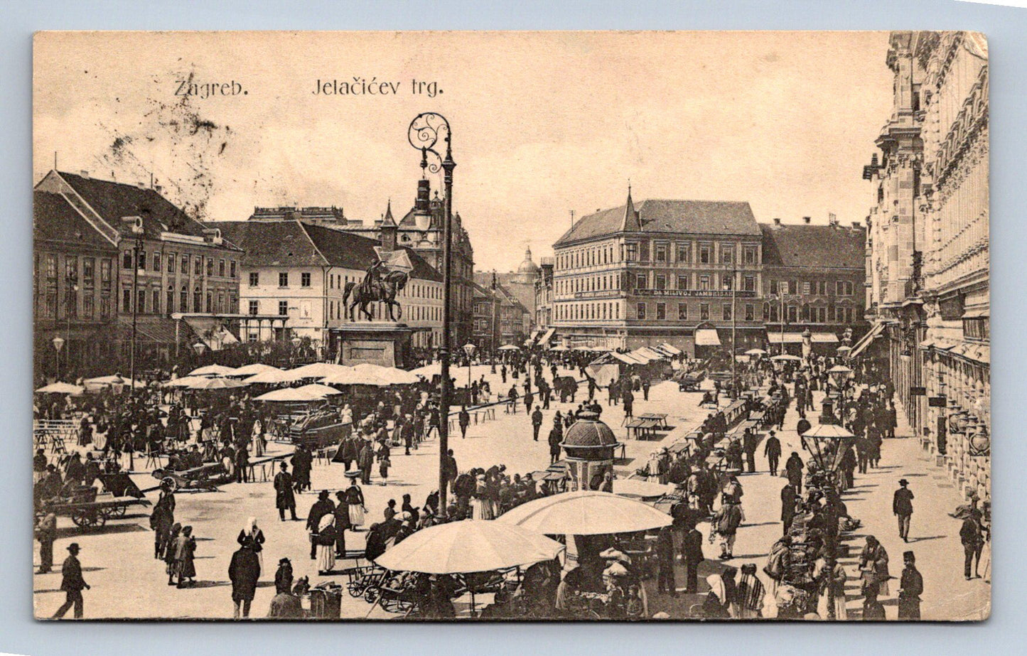 Pohlednice Zagreb. Jelačićev trg. (JN1909)
