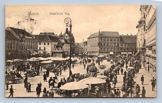 Pohlednice Zagreb. Jelačićev trg. (JN1909)