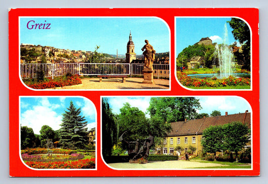 Pohlednice Greiz Schanzengarten am Oberen Schloss (JN1913)