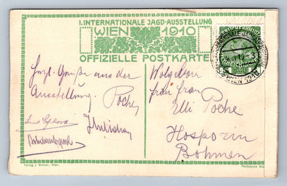 Pohlednice Erste Internationale Jagd Ausstellung Wien 1910 (JN1920)
