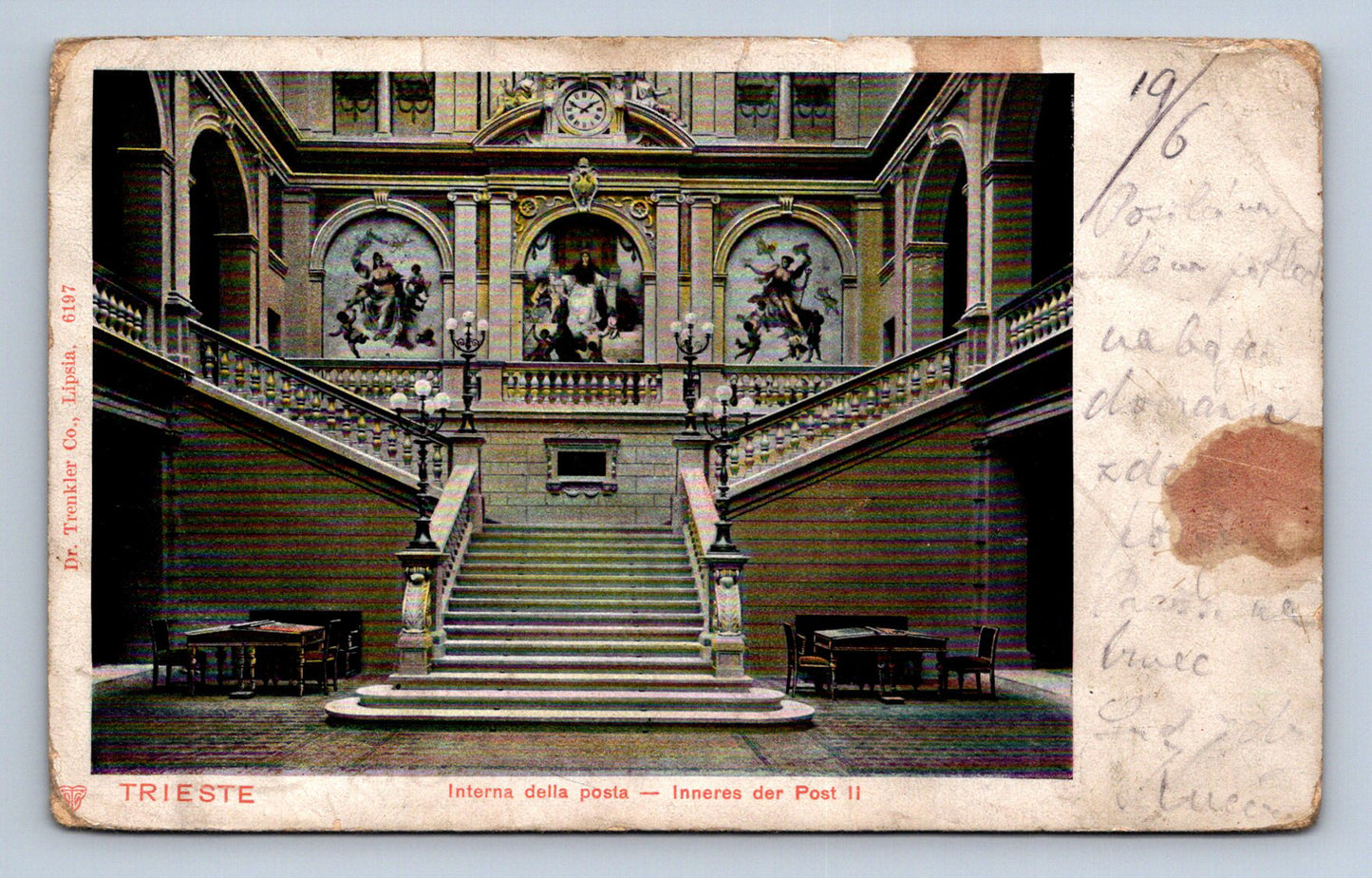 Pohlednice Trieste Interna della posta Inneres der Post II (JN1921)