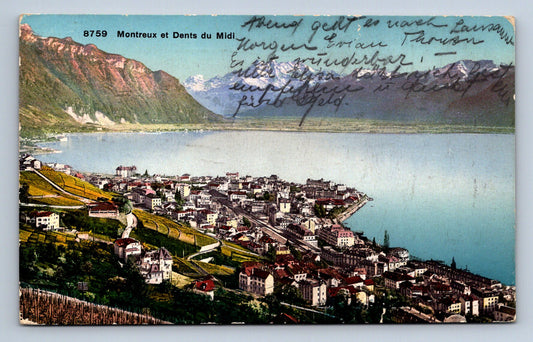 Pohlednice Montreux et Dents du Midi (JN1941)