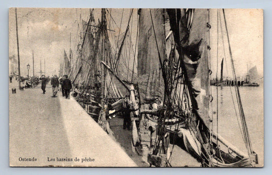 Pohlednice Ostende Les bassins de peche (JN1945)