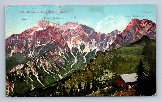Pohlednice Gesäuse von der Ennstalerhütte gesehen (JN1948)