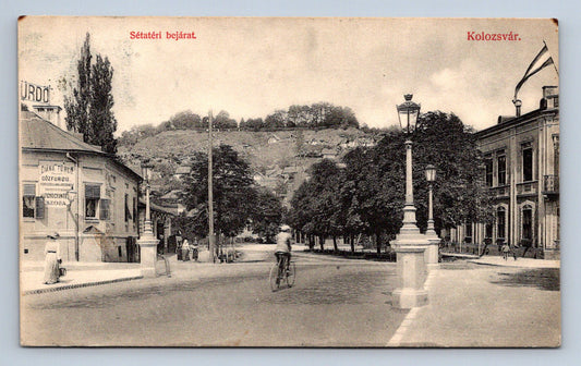 Pohlednice Kolozsvár. Sétatéri bejárat. (JN1960)