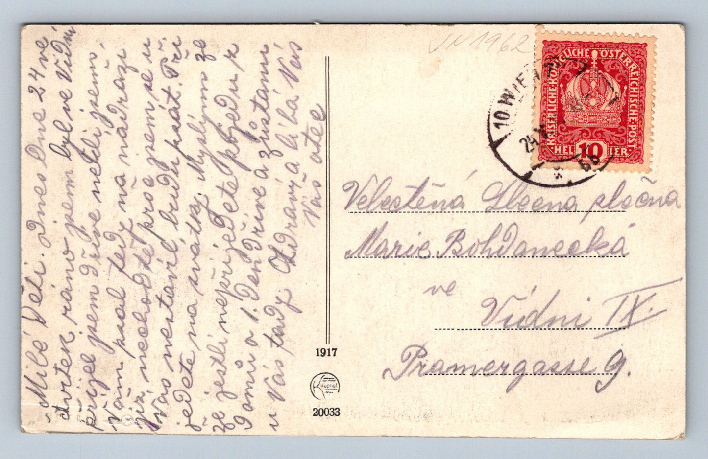 Pohlednice Vídeň K.K. Naturhist Socha koně u muzea (JN1962)