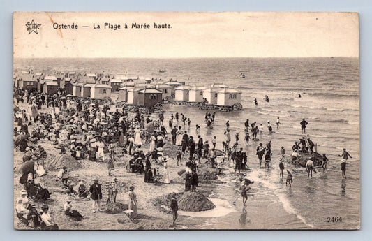 Pohlednice Ostende La Plage a Maree haute (JN1964)