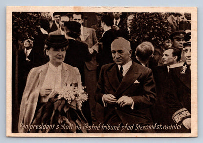 Pohlednice Prezident Eduard Beneš s chotí 1945 (JN1972)