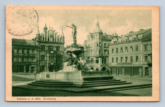 Pohlednice Tetschen Děčín náměstí (JN1975)